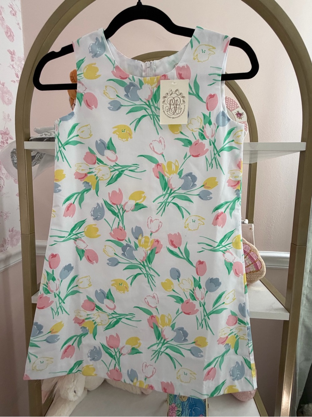 The Beaufort Bonnet Company Pastel Tulip Print Sleeveless Dress
